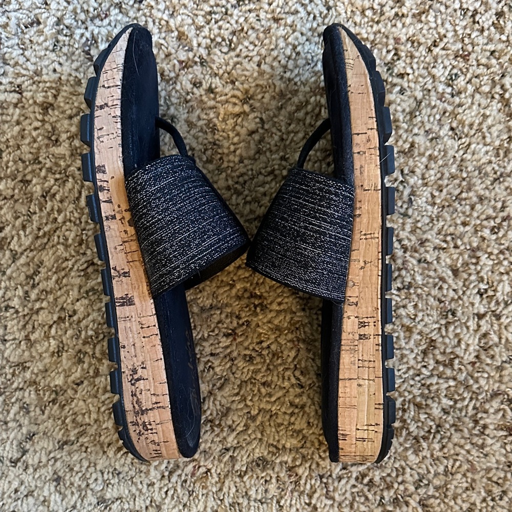 Skechers Women's Black Slide Sandals - Picture 2 of 6
